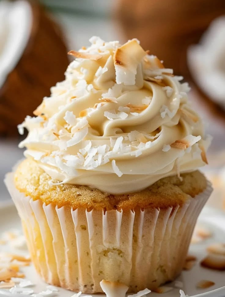Toasty Coconut Cupcake